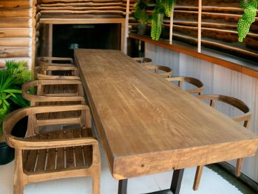 《寮國檜木原木板（香杉）》  原木實板｜自然邊｜可客製尺寸