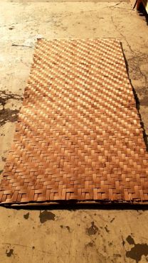 碳化竹蓆 直/斜紋-裝飾建材 壁材 竹編板 編織竹皮